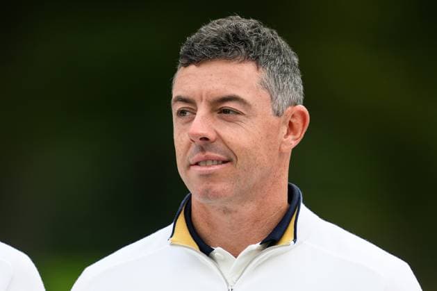 250923 Rory McIlroy of Team Europe during a photo session on day -3 of the Ryder Cup on September 23, 2025 in New York. Photo: Jesper Zerman BILDBYRAN kod JZ JZ0614 golf ryder cup usa europe bbeng Copyright: JESPERxZERMAN BB250923JZ092