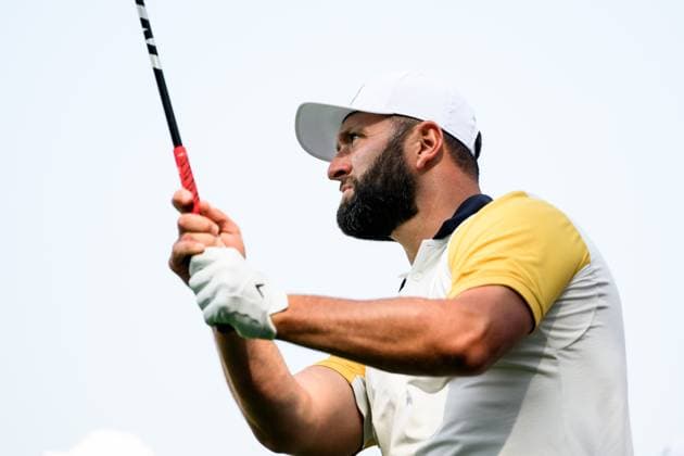 250923 Jon Rahm of Team Europe during a practice round on day -3 of the Ryder Cup on September 23, 2025 in New York. Photo: Jesper Zerman BILDBYRAN kod JZ JZ0614 golf ryder cup usa europe bbeng Copyright: JESPERxZERMAN BB250923JZ096