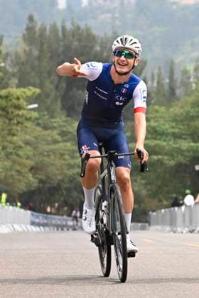 UCI 2025 Road World Championship, WM, Weltmeisterschaft Kigali 28 09 2025 KIGALI, RWANDA - SEPTEMBER 28 : the French team pictured during a training ride prior to the Men Elite cycling road race of the UCI Road World Championships 2025 92nd edition an UCI World Championships cycling race of 267.5 km with start in Kigali and finish in Kigali on September 28, 2025 in Kigali, Rwanda, 28 09 2025 Kigali Rwanda  Copyright: xJanxDexMeuleneirx