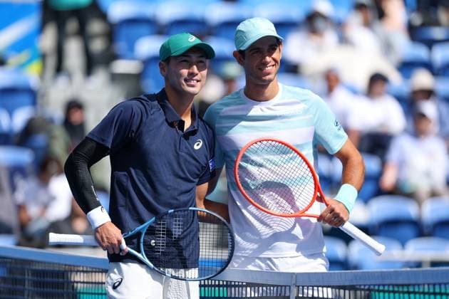 (L-R) Yosuke Watanuki (JPN), Nuno Borges (POR), SEPTEMBER 24, 2025 - Tennis : Kinoshita Group Japan Open Tennis Championships 2025 Men s Singles round of 32 at Ariake Coliseum, Tokyo, Japan. Noxthirdxpartyxsales  aflo_304587601
