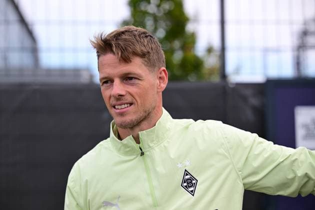 24.09.2025; Moenchengladbach; Fussball, Herren, Saison 2025 2026, Training Borussia Moenchengladbach Torwart Jonas Omlin (Gladbach) DFL regulations prohibit any use of photographs as image sequences and or quasi-video. Borussia-Park NRW Deutschland