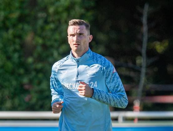 Fussball, Herren, Saison 2025 26, 2. Bundesliga, Hertha BSC, Training, Niklas Kolbe (Hertha BSC), 24.09. 2025, Copyright: xSebastianxRäppold MatthiasxKochx