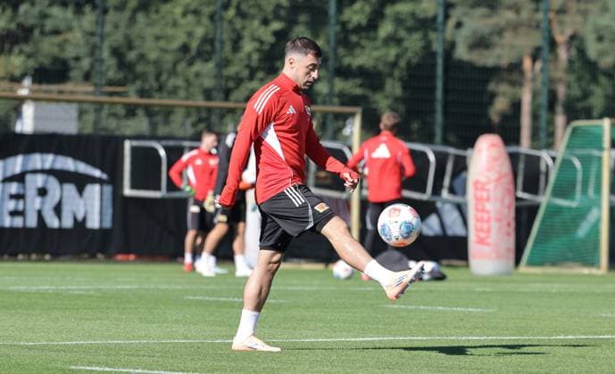 Josip Juranovic Einzelbild Freisteller Aktion Fußball Fussball Training 1.Bundesliga Herren DFL Saison 2025 2026 24.09.2025 1.FC Union Berlin FCU DFL regulations prohibit any use of photographs as image sequences and or quasi-video.
