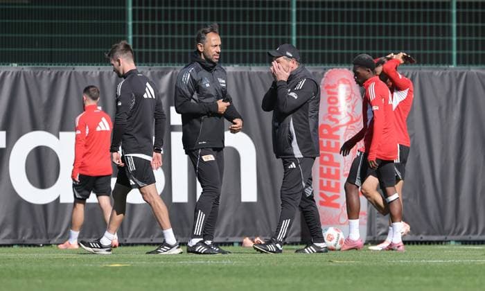 Co Trainer Danilo de Souza, Trainer Steffen Baumgart Fußball Fussball Training 1.Bundesliga Herren DFL Saison 2025 2026 24.09.2025 1.FC Union Berlin FCU DFL regulations prohibit any use of photographs as image sequences and or quasi-video.