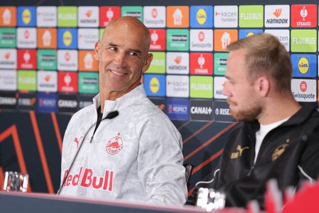 SOCCER - UEFA EL, RBS vs Porto SALZBURG,AUSTRIA,24.SEP.25 - SOCCER - UEFA Europa League, Red Bull Salzburg vs FC Porto, preview, press conference, PK, Pressekonferenz RBS. Image shows head coach Thomas Letsch (RBS).  GEPAxpictures xMathiasxMandl