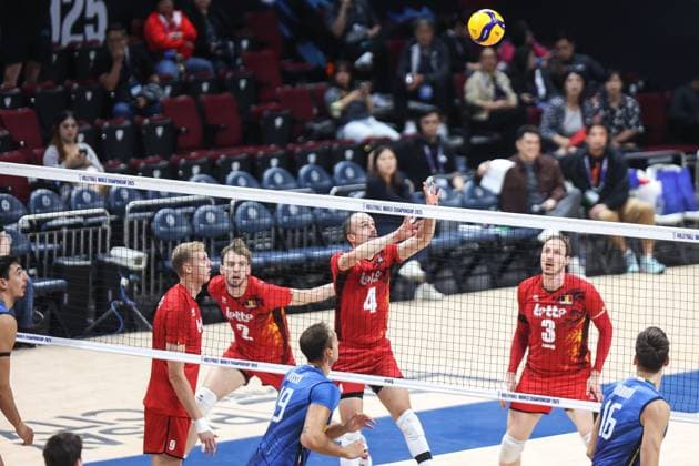 2025.09.24 Pasay City Manila siatkowka mezczyn Mistrzostwa Swiata FIVB 2025 Wlochy - Belgia N z Wout D Heer Ferre Reggers Stijn D Hulst Sam Deroo Foto Szymon Gorski PressFocus 2025.09.24 Pasay City Manila volleyball men FIVB Men s World Championship, WM, Weltmeisterschaft 2025 ITALY v BELGIUM FIVB Men s World Championship 2025 Italy - Belgium quarter finals Credit: Szymon Gorski PressFocus NEWSPIX.PL --- newspix.pl 