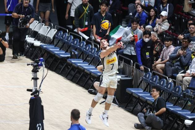 2025.09.24 Pasay City Manila siatkowka mezczyn Mistrzostwa Swiata FIVB 2025 Wlochy - Belgia N z Fabio Balaso Foto Szymon Gorski PressFocus 2025.09.24 Pasay City Manila volleyball men FIVB Men s World Championship, WM, Weltmeisterschaft 2025 ITALY v BELGIUM FIVB Men s World Championship 2025 Italy - Belgium quarter finals Credit: Szymon Gorski PressFocus NEWSPIX.PL --- newspix.pl 