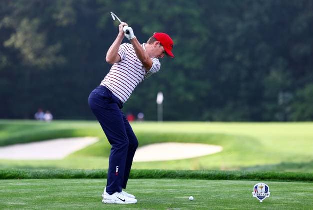 Eli Manning of Team USA during the Celebrity All-Star match. 2025 Ryder Cup, Celebrity Match, Golf, Bethpage Black Golf Course, New York, USA - 24 Sep 2025New York Bethpage Black Golf Course New York (NY) United States of America EDITORIAL USE ONLY No use with unauthorised audio, video, data, fixture lists, club league logos or live services. Online in-match use limited to 120 images, no video emulation. No use in betting, games or single club league player publications. Copyright: xJamesxMarsh Shutterstockx 15500192aa