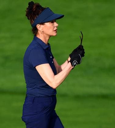 Catherine Zeta-Jones of Team Europe during the Celebrity All-Star match. 2025 Ryder Cup, Celebrity Match, Golf, Bethpage Black Golf Course, New York, USA - 24 Sep 2025New York Bethpage Black Golf Course New York (NY) United States of America EDITORIAL USE ONLY No use with unauthorised audio, video, data, fixture lists, club league logos or live services. Online in-match use limited to 120 images, no video emulation. No use in betting, games or single club league player publications. Copyright: xJamesxMarsh Shutterstockx 15500192b