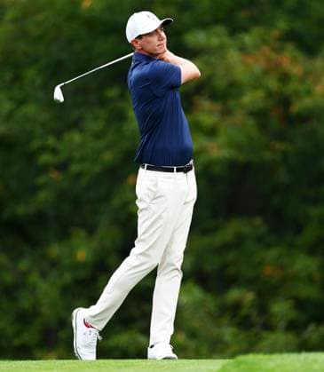 Oliver Phelps of Team Europe during the Celebrity All-Star match. 2025 Ryder Cup, Celebrity Match, Golf, Bethpage Black Golf Course, New York, USA - 24 Sep 2025New York Bethpage Black Golf Course New York (NY) United States of America EDITORIAL USE ONLY No use with unauthorised audio, video, data, fixture lists, club league logos or live services. Online in-match use limited to 120 images, no video emulation. No use in betting, games or single club league player publications. Copyright: xJamesxMarsh Shutterstockx 15500192bj