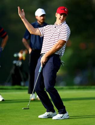 Eli Manning of Team USA during the Celebrity All-Star match. 2025 Ryder Cup, Celebrity Match, Golf, Bethpage Black Golf Course, New York, USA - 24 Sep 2025New York Bethpage Black Golf Course New York (NY) United States of America EDITORIAL USE ONLY No use with unauthorised audio, video, data, fixture lists, club league logos or live services. Online in-match use limited to 120 images, no video emulation. No use in betting, games or single club league player publications. Copyright: xJamesxMarsh Shutterstockx 15500192bx