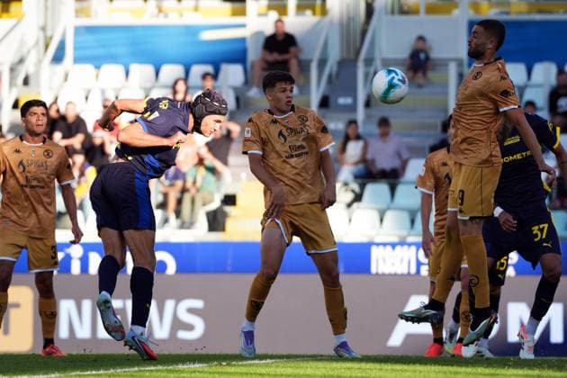 Parma s Mateo Pellegrino Casalanguida goal 2-1 during the round of 32 Frecciarossa Italian Cup 2025 2026 soccer match between Parma and Spezia at Ennio Tardini Stadium in Parma, North Italy, Wednesday, September 24, 2025. Soccer  Copyright: xMassimoxPaolone LaPressex