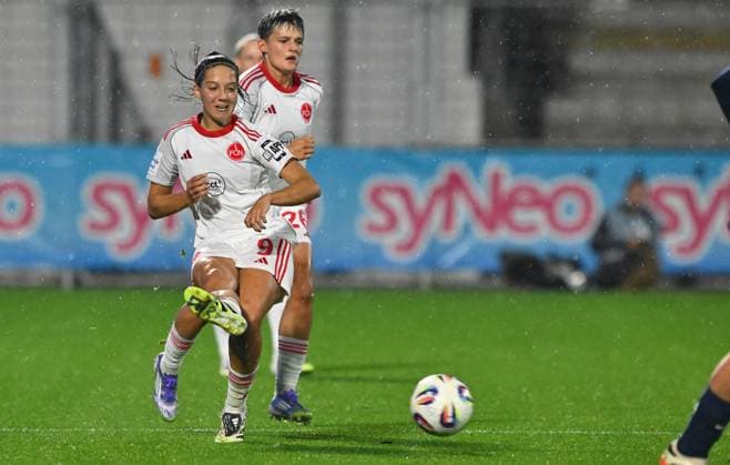 24.09.2025 - Fussball - Saison 2025 2026 - 1. Google Pixel Frauen Bundesliga - 04. Spieltag: TSG Hoffenheim - 1. FC Nürnberg FCN ( Club Clubfrauen ) - Sportfoto Zink - xwoxzix - Laura Miller (9, 1. FC Nürnberg FCN )