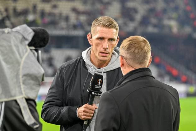 Nils Petersion (ehemaliger SC Freiburg Profi) im TV-Interview bei BlueSport. GER, SC Freiburg - FC Basel, Fussball, Europa League, 1. Spieltag, Saison 2025 2026, 24.09.2025 GER, SC Freiburg - FC Basel, Fussball, Europa League, 1. Spieltag, Saison 2025 2026, 24.09.2025 Freiburg Copyright: xEibner-Pressefoto ThomasxHessx EP_THS