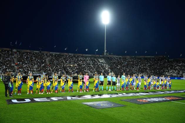 PAOK v Maccabi Tel Aviv - UEFA Europa League THESSALONIKI, GREECE - SEPTEMBER 24: Football match between PAOK and Maccabi Tel Aviv on the 1st day of the 1st round of the League Phase of the Europa League at Toumba Stadium in Thessaloniki, Greece on September 24, 2025. Konstantinos Tsakalidis Anadolu Thessaloniki Greece. Editorial use only. Please get in touch for any other usage.  Copyright: x2025xAnadoluxKonstantinosxTsakalidisx