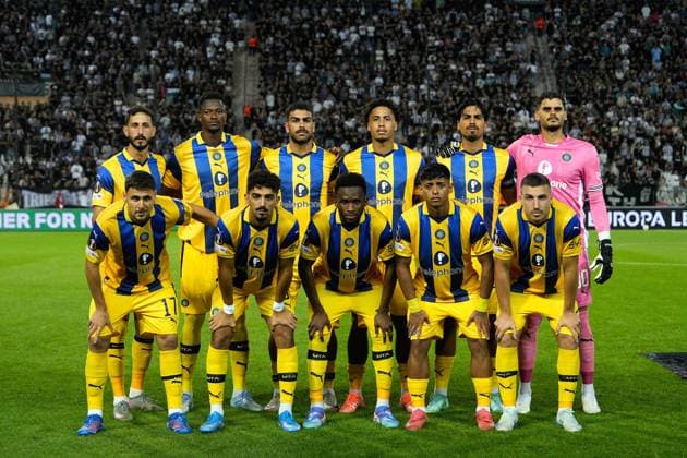 PAOK v Maccabi Tel Aviv - UEFA Europa League THESSALONIKI, GREECE - SEPTEMBER 24: Maccabi’s first team photo during the football match between PAOK and Maccabi Tel Aviv on the 1st day of the 1st round of the League Phase of the Europa League at Toumba Stadium in Thessaloniki, Greece on September 24, 2025. Konstantinos Tsakalidis Anadolu Thessaloniki Greece. Editorial use only. Please get in touch for any other usage.  Copyright: x2025xAnadoluxKonstantinosxTsakalidisx
