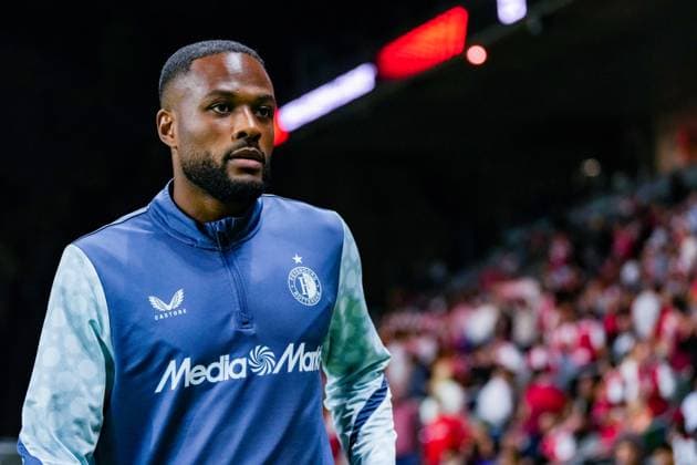 UEFA Europa League: S.C. Braga v Feyenoord Braga - Cyle Larin of Feyenoord during the first match of the UEFA Europa League 2025 2026. The match is set between S.C. Braga and Feyenoord at Estadio Municipal de Braga on 24 September 2025 in Braga, Portugal. Copyright: xYannickxVerhoevenx