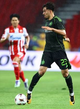 Sebastian Tounekti of Celtic Crvena zvezda v Celtic, UEFA Europa League, Football, Rajko Mitic Stadium, Belgrade, Serbia - 24 Sep 2025Belgrade Rajko Mitic Stadium Serbia EDITORIAL USE ONLY No use with unauthorised audio, video, data, fixture lists, club league logos or live services. Online in-match use limited to 120 images, no video emulation. No use in betting, games or single club league player publications. Copyright: xNikolaxKrstic Shutterstockx 15498417au