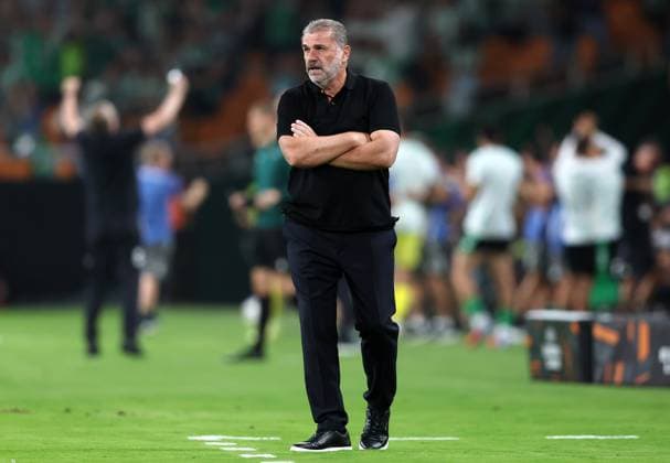 Nottingham Forest manager, Ange Postecoglou Real Betis v Nottingham Forest, UEFA Europa League, Football, Villamarin Stadium, Seville, Spain - 24 Sep 2025Seville Villamarin Stadium Spain EDITORIAL USE ONLY No use with unauthorised audio, video, data, fixture lists, club league logos or live services. Online in-match use limited to 120 images, no video emulation. No use in betting, games or single club league player publications. Copyright: xAntonioxPozo Shutterstockx 15498594n