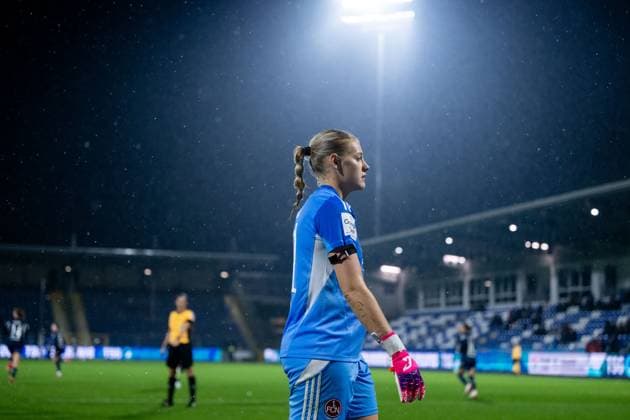 Larissa Rusek (FC Nuernberg, 21), GER, TSG 1899 Hoffenheim vs 1. FC Nuernberg, Fussball Google Pixel Frauen Bundesliga, 4. Spieltag, Saison 2025 2026, 24.09.2025 DFB regulations prohibit any use of photographs as image sequences and or quasi-video GER, TSG 1899 Hoffenheim vs 1. FC Nuernberg, Fussball Google Pixel Frauen Bundesliga, 4. Spieltag, Saison 2025 2026, 24.09.2025 Hoffenheim Copyright: xEibner-Pressefoto Memmlerx EP_MMR