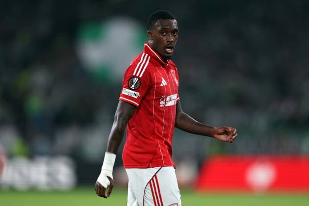 Callum Hudson-Odoi of Nottingham Forest looks on Real Betis v Nottingham Forest, UEFA Europa League, Football, Villamarin Stadium, Seville, Spain - 24 Sep 2025Seville Villamarin Stadium Spain EDITORIAL USE ONLY No use with unauthorised audio, video, data, fixture lists, club league logos or live services. Online in-match use limited to 120 images, no video emulation. No use in betting, games or single club league player publications. Copyright: xAntonioxPozo Shutterstockx 15498594ab