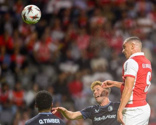 September 24, 2025, Braga, Braga, Portugal: AMINE EL OUAZZANI from SC Braga seen on action during the UEFA Europe League 2025 26 match between SC Braga and Feyenoord, on September 24, 2025 at Estadio Municipal de Braga, Braga, Portugal Braga Portugal - ZUMAl192 20250924_zsp_l192_015 Copyright: xMiguelxLemosx