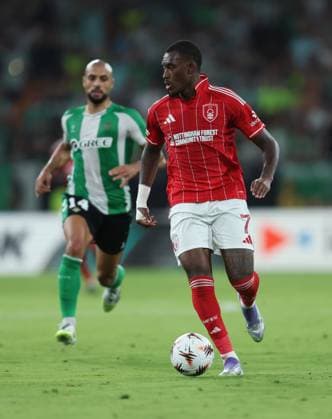 Callum Hudson-Odoi of Nottingham Forest on the ball Real Betis v Nottingham Forest, UEFA Europa League, Football, Villamarin Stadium, Seville, Spain - 24 Sep 2025Seville Villamarin Stadium Spain EDITORIAL USE ONLY No use with unauthorised audio, video, data, fixture lists, club league logos or live services. Online in-match use limited to 120 images, no video emulation. No use in betting, games or single club league player publications. Copyright: xAntonioxPozo Shutterstockx 15498594ae