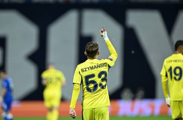 Dinamo Zagreb v Fenerbahce - UEFA Europa League ZAGREB, CROATIA - SEPTEMBER 24: Sebastian Szymanski (53) of Fenerbahce celebrates after scoring a goal during the UEFA Europa League week 1 football match between Dinamo Zagreb and Fenerbahce at Maksimir Stadium in Zagreb, Croatia, on September 24, 2025. Elif Ozturk Anadolu Zagreb Croatia. Editorial use only. Please get in touch for any other usage.  Copyright: x2025xAnadoluxElifxOzturkx