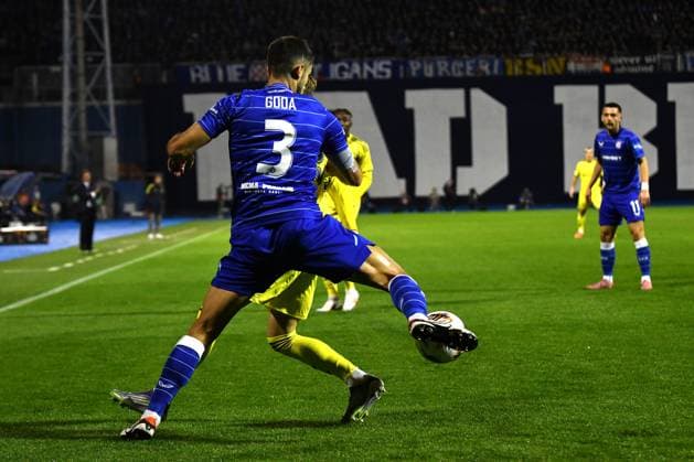 Zagreb, Croatia, September 24th 2025, Bruno Goda of Dinamo in action during the UEFA Europa League, League phase Matchday 1, match between Dinamo Zagreb (Croatia) and Fenerbahce (Turkey) at Stadium Maksimir, Zagreb, Croatia.(Photo by Natasa Kupljenik Sports Press Photo)  Copyright: xNatasaxKupljenikx xSPPx Sportspressphoto_SPR31339