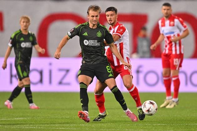 CRVENA ZVEZDA vs CELTIC GLASGOW BENJAMIN NYGREN football Crvena zvezda vs Celtic Glasgow UEFA Europa league match at Rajko Mitic stadium, Belgrade 24.09.2025 FOOTBALL, UEFA EUROPA LEAGUE, CRVENA ZVEZDA, RED STAR, CELTIC GLASGOW Belgrade Rajko Mitic stadium Serbia Copyright: xVMx xMNxPressx