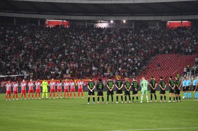 CRVENA ZVEZDA vs CELTIC GLASGOW TEAM football Crvena zvezda vs Celtic Glasgow UEFA Europa league match at Rajko Mitic stadium, Belgrade 24.09.2025 FOOTBALL, UEFA EUROPA LEAGUE, CRVENA ZVEZDA, RED STAR, CELTIC GLASGOW Belgrade Rajko Mitic stadium Serbia Copyright: xVMx xMNxPressx
