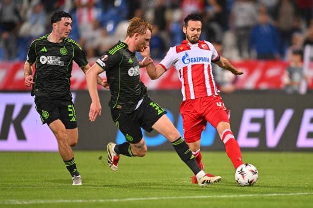 CRVENA ZVEZDA vs CELTIC GLASGOW MIRKO IVANIC football Crvena zvezda vs Celtic Glasgow UEFA Europa league match at Rajko Mitic stadium, Belgrade 24.09.2025 FOOTBALL, UEFA EUROPA LEAGUE, CRVENA ZVEZDA, RED STAR, CELTIC GLASGOW Belgrade Rajko Mitic stadium Serbia Copyright: xVMx xMNxPressx