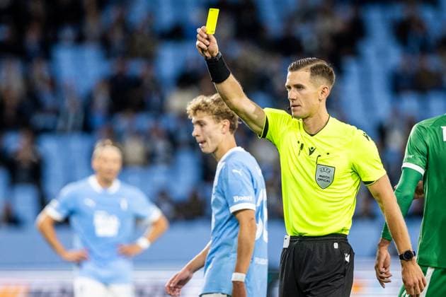 MALMO FF - LUDOGORETS Referee Manfredas Lukjancukas during the UEFA Europa League, league stage match between Malmö FF and Ludogorets. Eleda Stadion, Malmo, Sweden, September 24, 2025. Photo by Branislav Racko Copyright: xx 080A0682