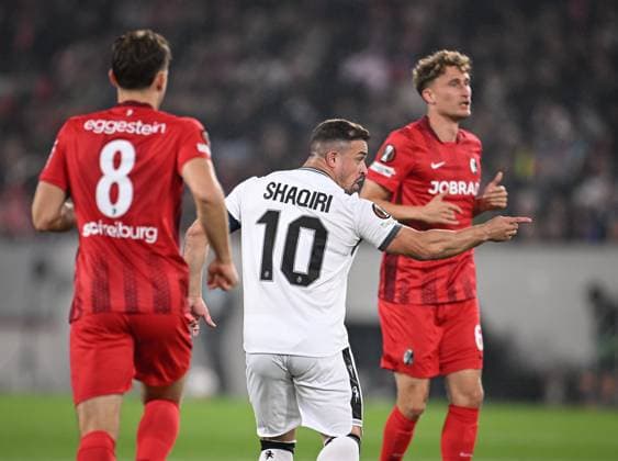 FUSSBALL EUROPA LEAGUE SAISON 2025 2026 1. Spieltag 24.09.2025 SC Freiburg - FC Basel Xherdan Shaqiri (FC Basel) enttaeuscht