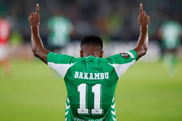 Real Betis Balompie v Nottingham Forest FC - UEFA Europa League 2025 26 League Phase MD1 Cedrik Bakambu of Real Betis celebrates a goal during the UEFA Europa League 2025 2026 match between Real Betis and Nottingham Forest at Estadio la Cartuja in Seville, Spain, on September 21, 2025. Seville Spain  Copyright: xJosexLuisxContrerasx originalFilename:joseluiscontreras-realbeti250924_npDVC.jpg