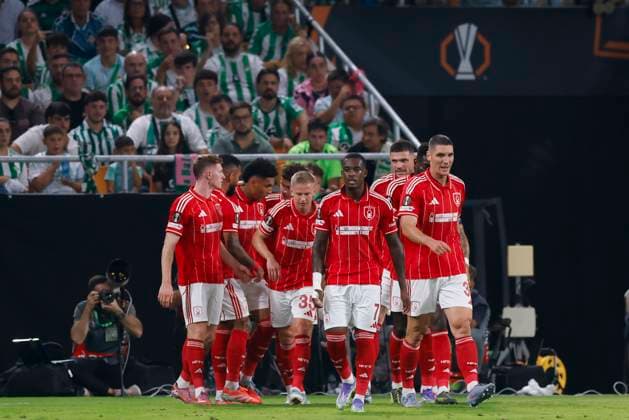 Real Betis Balompie v Nottingham Forest FC - UEFA Europa League 2025 26 League Phase MD1 Igor Jesus of Nottingham Forest celebrates a goal during the UEFA Europa League 2025 2026 match between Real Betis and Nottingham Forest at Estadio la Cartuja in Seville, Spain, on September 21, 2025. Seville Spain  Copyright: xJosexLuisxContrerasx originalFilename:joseluiscontreras-realbeti250924_nptXV.jpg