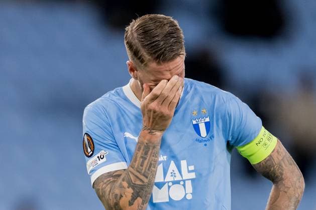 250924 Pontus Jansson of Malmö FF looks dejected during the UEFA Europa League football match between Malmö FF and Ludogorets on September 24, 2025 in Malmö. Photo: Petter Arvidson BILDBYRAN kod PA PA1085 fotboll football soccer fotball uefa europa league europa league malmö ff ludogorets bbeng bbauto depp Copyright: PETTERxARVIDSON BB250924PA245