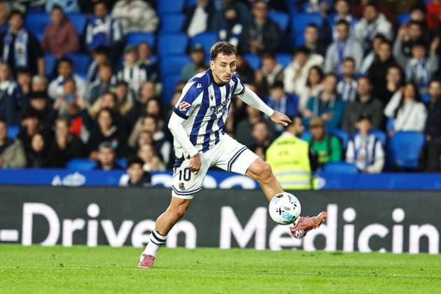 Mikel Oyarzabal (Sociedad), SEPTEMBER 24, 2025 - Football Soccer : Spanish LaLiga EA Sports match between Real Sociedad - RCD Mallorca at the Estadio de Anoeta in San Sebastian, Spain. Noxthirdxpartyxsales  aflo_304691760
