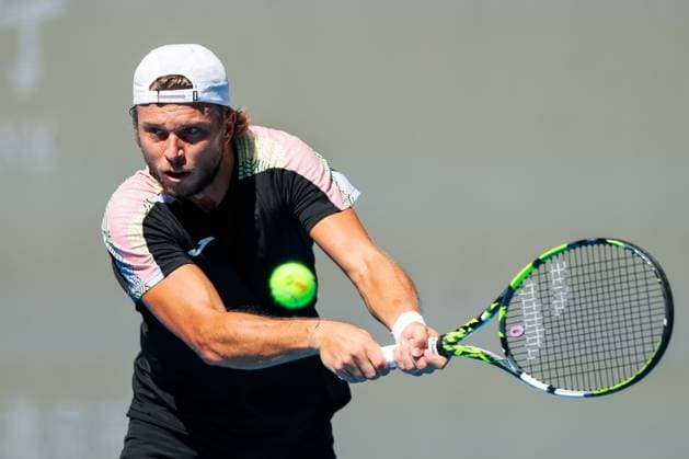 BEIJING, CHINA - SEPTEMBER 25: Alexandre Muller of France competes in the Men s Singles Round of 32 match against Karen Khachanov of Russia on day 4 of the 2025 China Open at National Tennis Center on September 25, 2025 in Beijing, China.  Copyright: xVCGx 111593101477