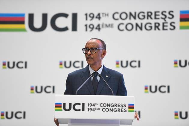 2025 UCI Road World Championships Picture by Simon Wilkinson SWpix.com - 25 09 2025 - Cycling - 2025 UCI Road World Championships - Kigali, Rwanda - 194th UCI Congress - KCC Kigali Convention Centre - President of Rwanda Paul Kagame Copyright: x xSWpix.comx(t axPhotographyxHubxLtd)xSimonxWilkinson SWpix.comx SWP-3030-6559