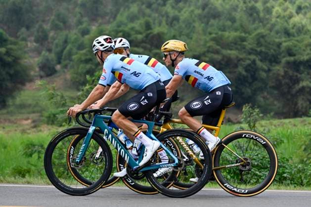 UCI 2025 Road World Championship, WM, Weltmeisterschaft Kigali 25 09 2025 - training ride KIGALI, RWANDA - SEPTEMBER 25 : Evenepoel Remco (BEL) pictured during a training ride prior to the 92nd edition of the UCI World Championships road race on September 25, 2025 in Kigali, Rwanda, 25 09 2025 Kigali Rwanda  Copyright: xJanxDexMeuleneirx