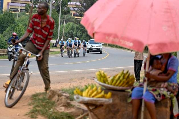 UCI 2025 Road World Championship, WM, Weltmeisterschaft Kigali 25 09 2025 - training ride KIGALI, RWANDA - SEPTEMBER 25 : Belgium Cycling team pictured during a training ride prior to the 92nd edition of the UCI World Championships road race on September 25, 2025 in Kigali, Rwanda, 25 09 2025 Kigali Rwanda  Copyright: xJanxDexMeuleneirx