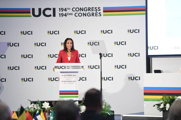 2025 UCI Road World Championships Picture by Simon Wilkinson SWpix.com - 25 09 2025 - Cycling - 2025 UCI Road World Championships - Kigali, Rwanda - 194th UCI Congress - KCC Kigali Convention Centre - UCI Director General AMINA LANAYA Kigali City Kigali Convention Centre Rwanda Copyright: x xSWpix.comx(t axPhotographyxHubxLtd)xSimonxWilkinson SWpix.comx SWP-3030-6585