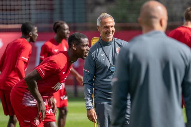 Paul Pogba Training At AS Monaco Football Club Center - France Paul Pogba seen at AS Monaco Football Club training center during collective team training in La Turbie, France, on September 25, 2025. Photo by Laurent Coust ABACAPRESS.COM LA TURBIE France  Copyright: xCoustxLaurent ABACAx