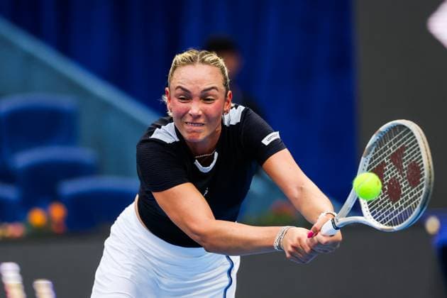 BEIJING, CHINA - SEPTEMBER 25: Donna Vekic of Croatia competes in the Women s Singles Round of 128 match against Cristina Bucsa of Spain on day 4 of the 2025 China Open at National Tennis Center on September 25, 2025 in Beijing, China.  Copyright: xVCGx 111593144582
