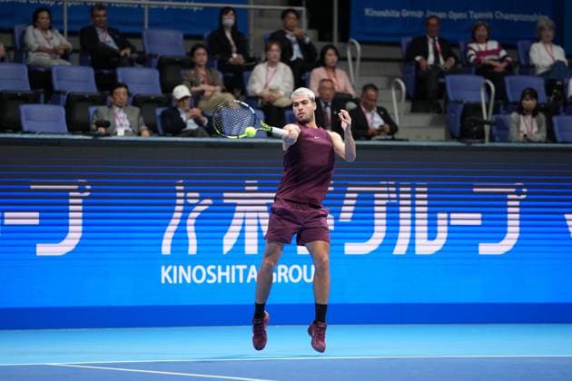 Carlos Alcaraz of spain defeated Sebastian Baez of Argentina 6-4 6-2 in Men s singles in Japan open tennis tournament ATP500 2025 at Ariake Tennis stadium in Tokyo, Japan on September 25, 2025  Copyright: xRanjithxKumar IPAxSportx xipa-agency.netx xx IPA_65729519 IPA_Agency_IPA65729519