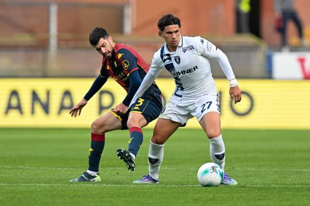 Coppa Italia, Italian Cup, 25-09-2025. Stadio Ferraris, Genova, Genoa - Empoli, in the photo: Martin and Moruzzi  Copyright: xGabrielexSiri IPAxSportx xipa-agency.netx xx IPA_65739387 IPA_Agency_IPA65739387