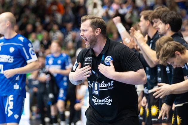 25.09.2025, xkwix, Handball, 1. Handball-Bundesliga, DAIKIN HBL 2025 26, TBV Lemgo Lippe - Bergischer HC, PHOENIX CONTACT Arena: Arnor Po™r Gunnarssen (Bergischer HC Cheftrainer) NRW Deutschland