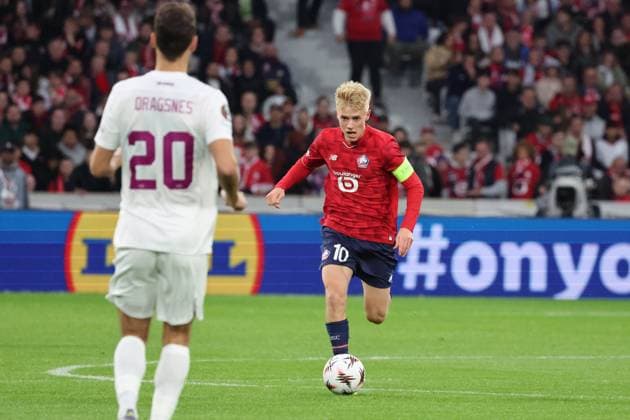 FOOTBALL : LOSC Lille vs SK Brann - UEFA Europa League - 25 09 2025 Hakon HARALDSSON (LOSC Lille) lors du match LOSC Lille vs SK Brann, UEFA Europa League phase de ligue, Decathlon Arena stade Pierre Mauroy, le 25 septembre 2025 - photo Laurent Sanson PsnewZ  Copyright: xLaurentxSANSONx xPsnewZx