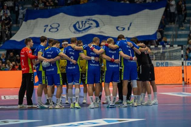 Mannschaft, VfL Gummersbach vs. TVB 1898 Stuttgart, Daikin Handball Bundesliga, Herren , 6. Spieltag, 25.09.2025 Gummersbach NRW Deutschland